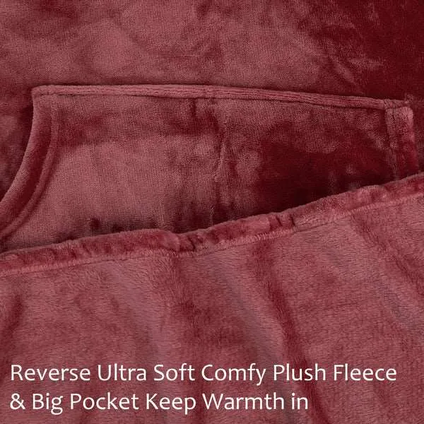 Fleece Wearable Blanket Poncho