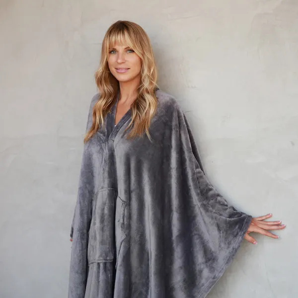 Fleece Wearable Blanket Poncho