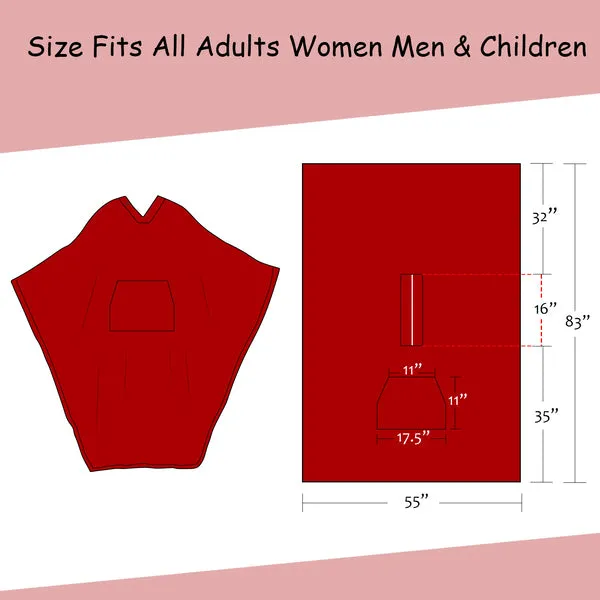 Fleece Wearable Blanket Poncho
