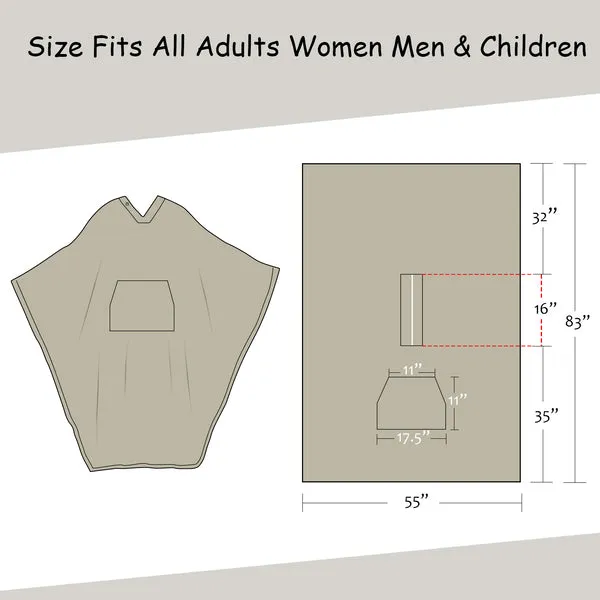 Fleece Wearable Blanket Poncho