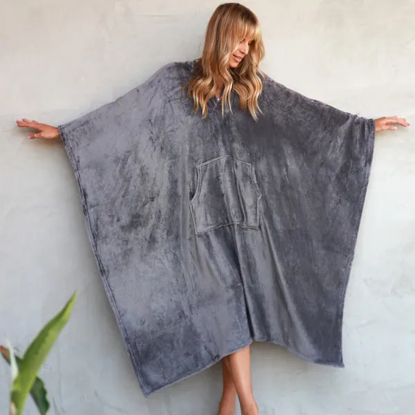 Fleece Wearable Blanket Poncho