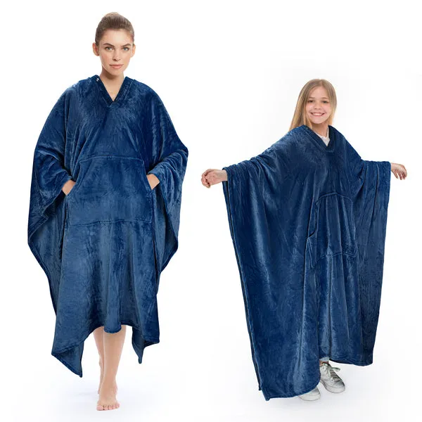 Fleece Wearable Blanket Poncho