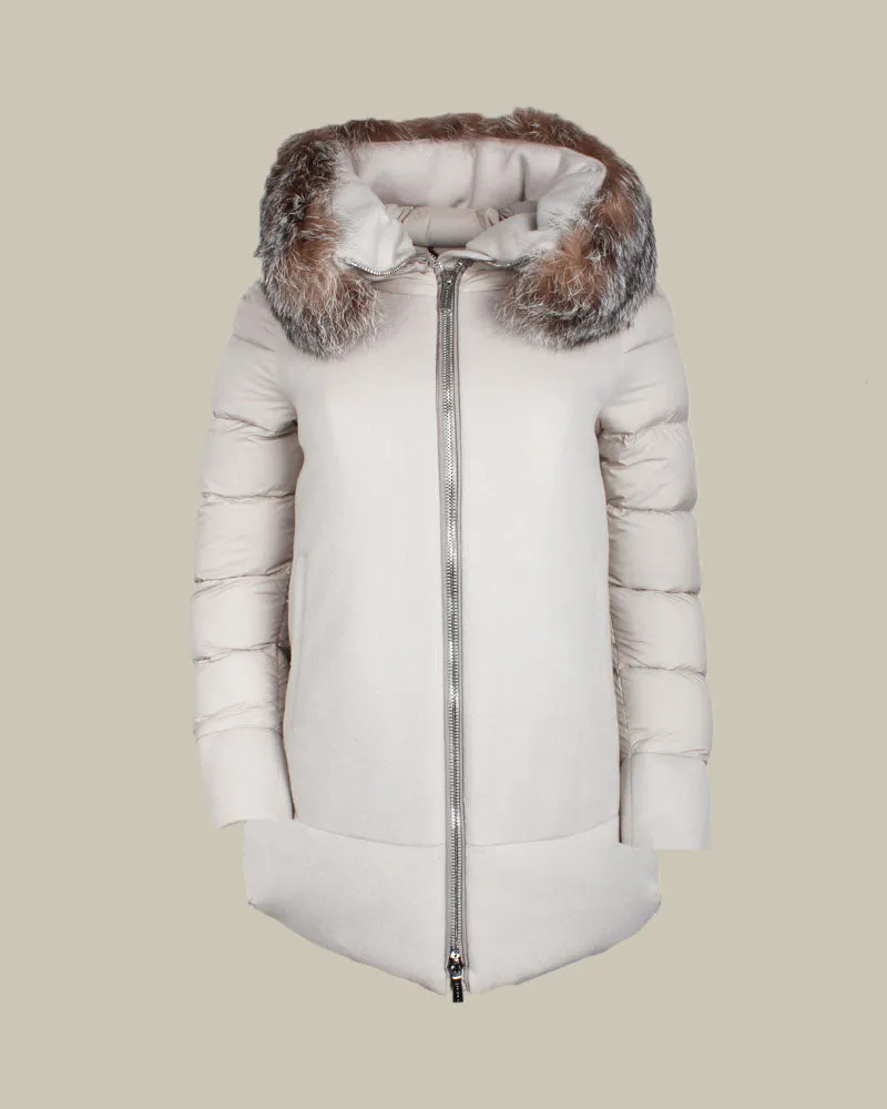 FRESIA Beige Trapeze-Line Coat