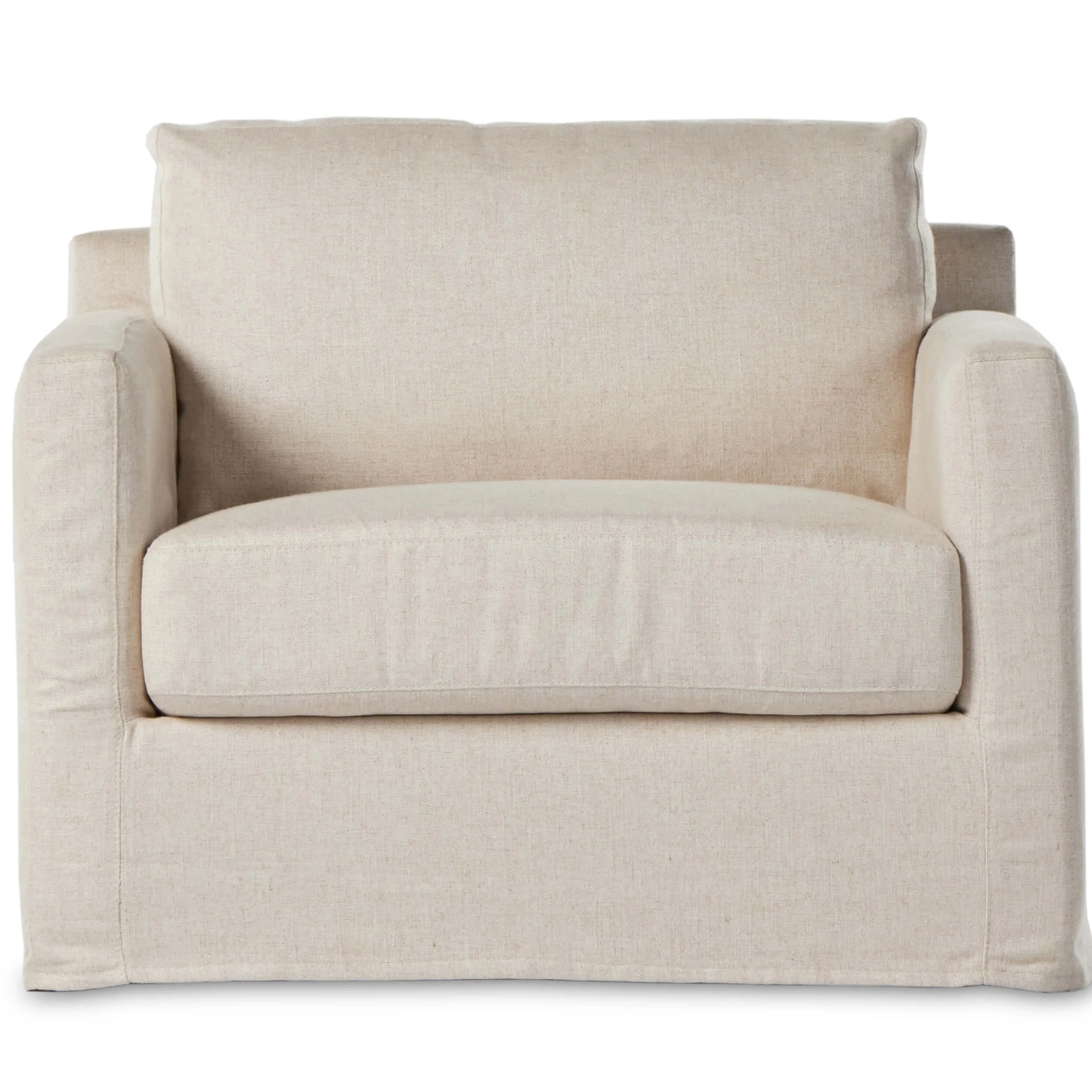 Hampton Slipcover Chair and a Half, Evere Oatmeal