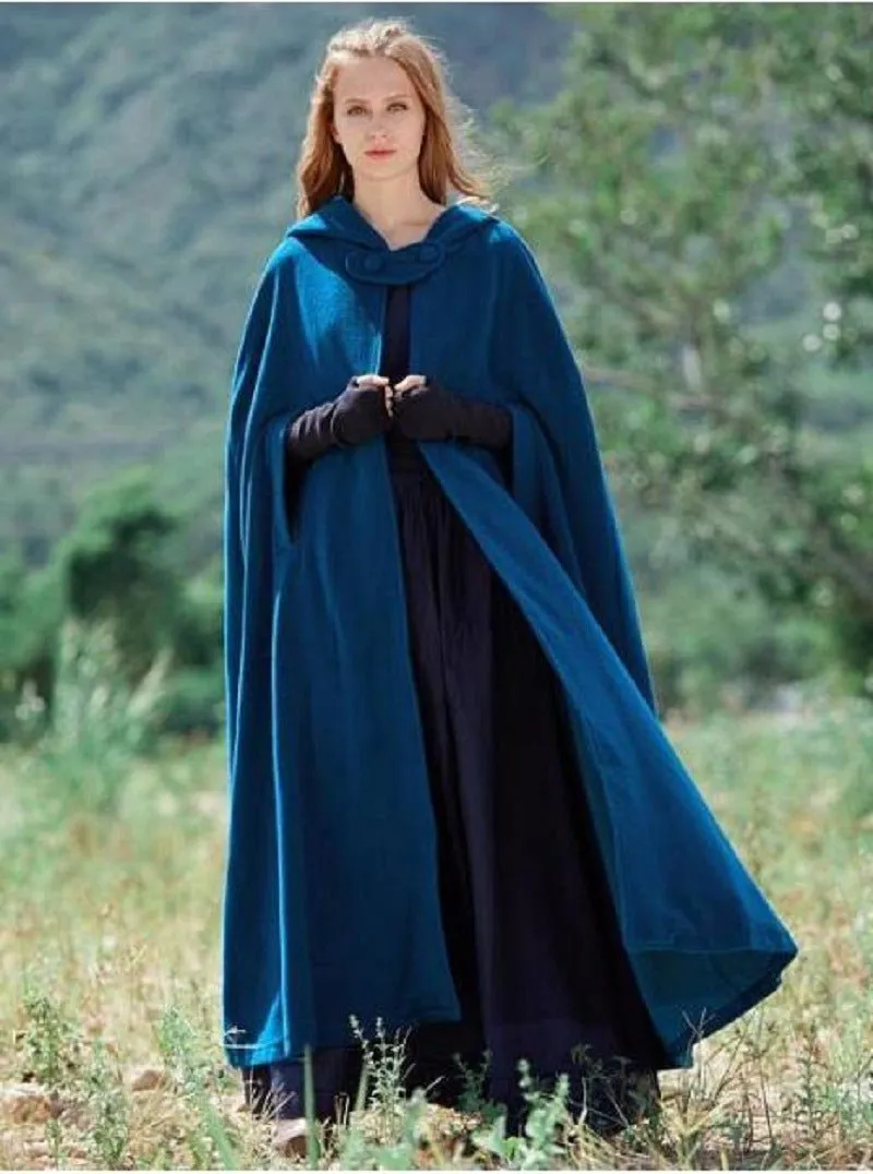Hooded Shawl Extended Cape Coat | Versatile 5-Color Hooded Shawl Poncho (MOA088)