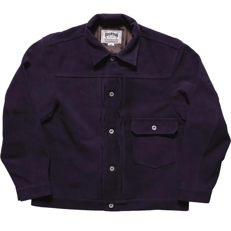 HOUSTON COW SUEDE TRACK JACKET