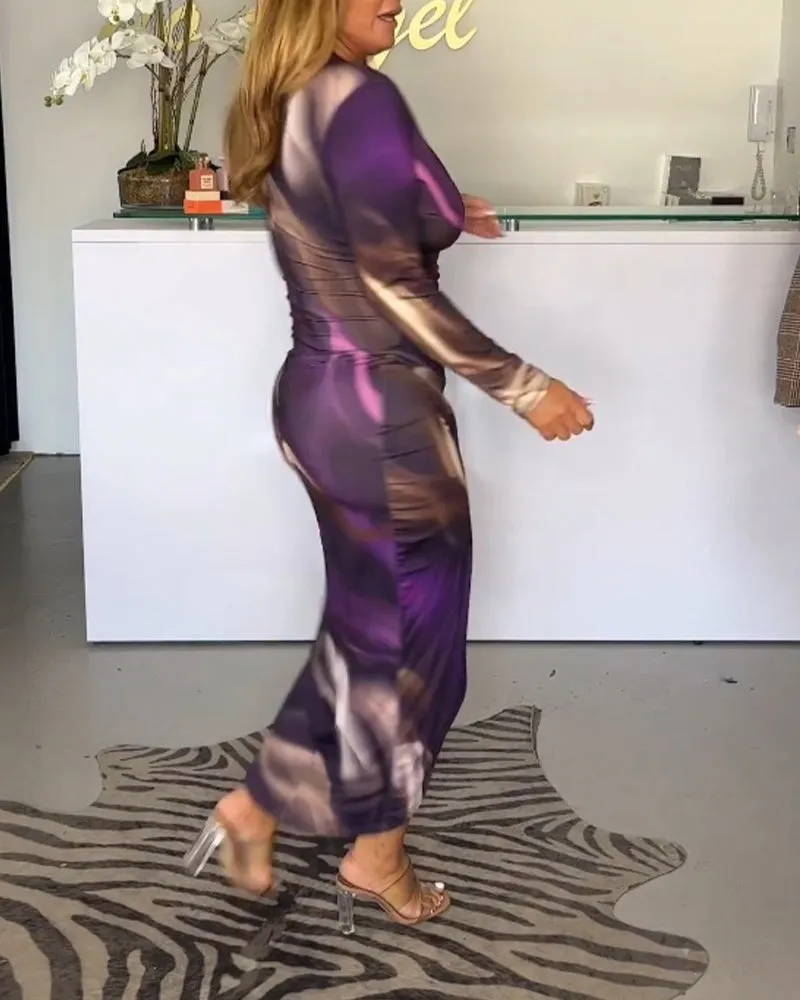 Jasmine Elegant Purple Midi Summer Cocktail Dress