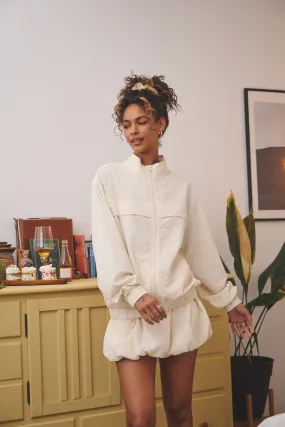 JUNIPER OVERSIZE TRACK JACKET - CREAM