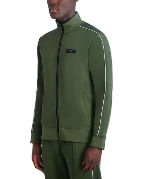 Karl Lagerfeld Paris Mens Track Jacket Coat Medium Green Solid