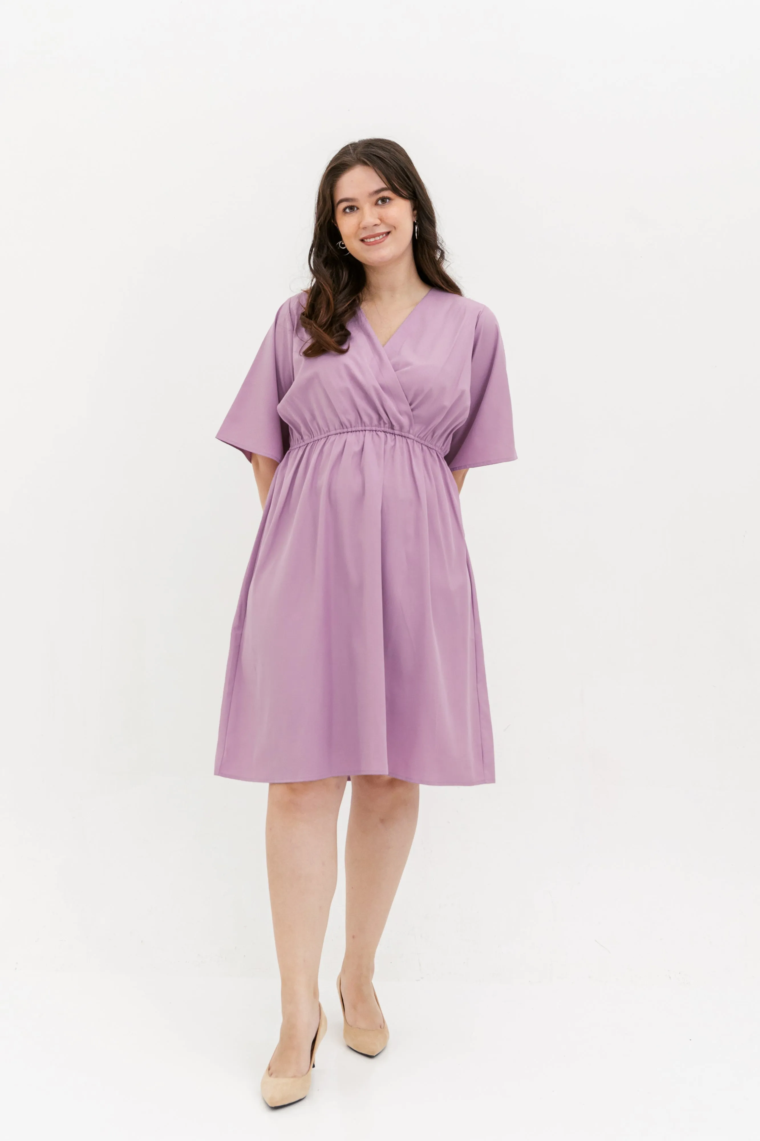 Kelly Wrap Dress In Plum