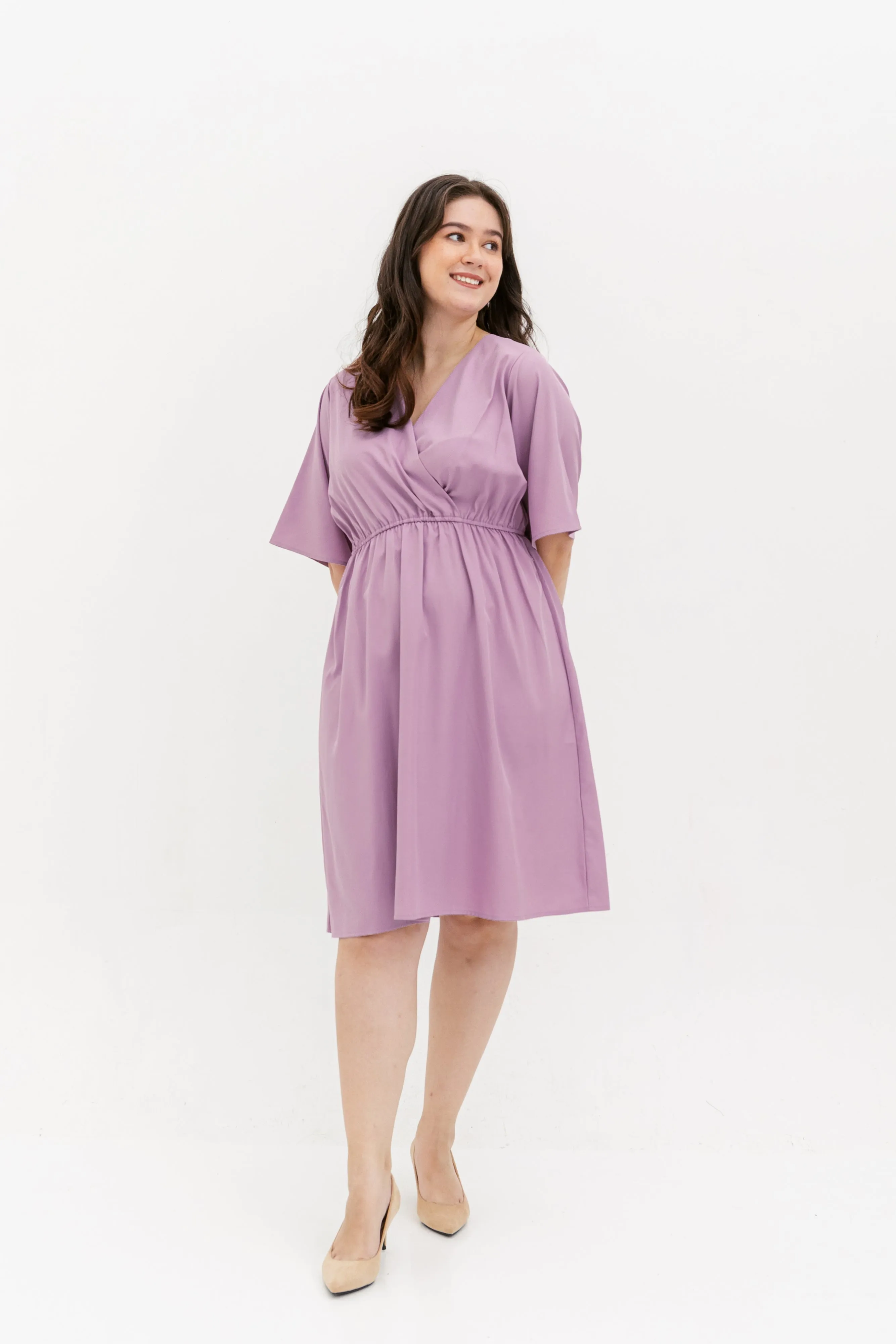 Kelly Wrap Dress In Plum
