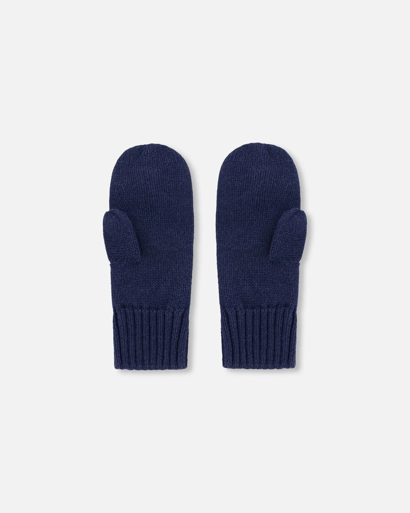 Knit Mittens Navy Blue