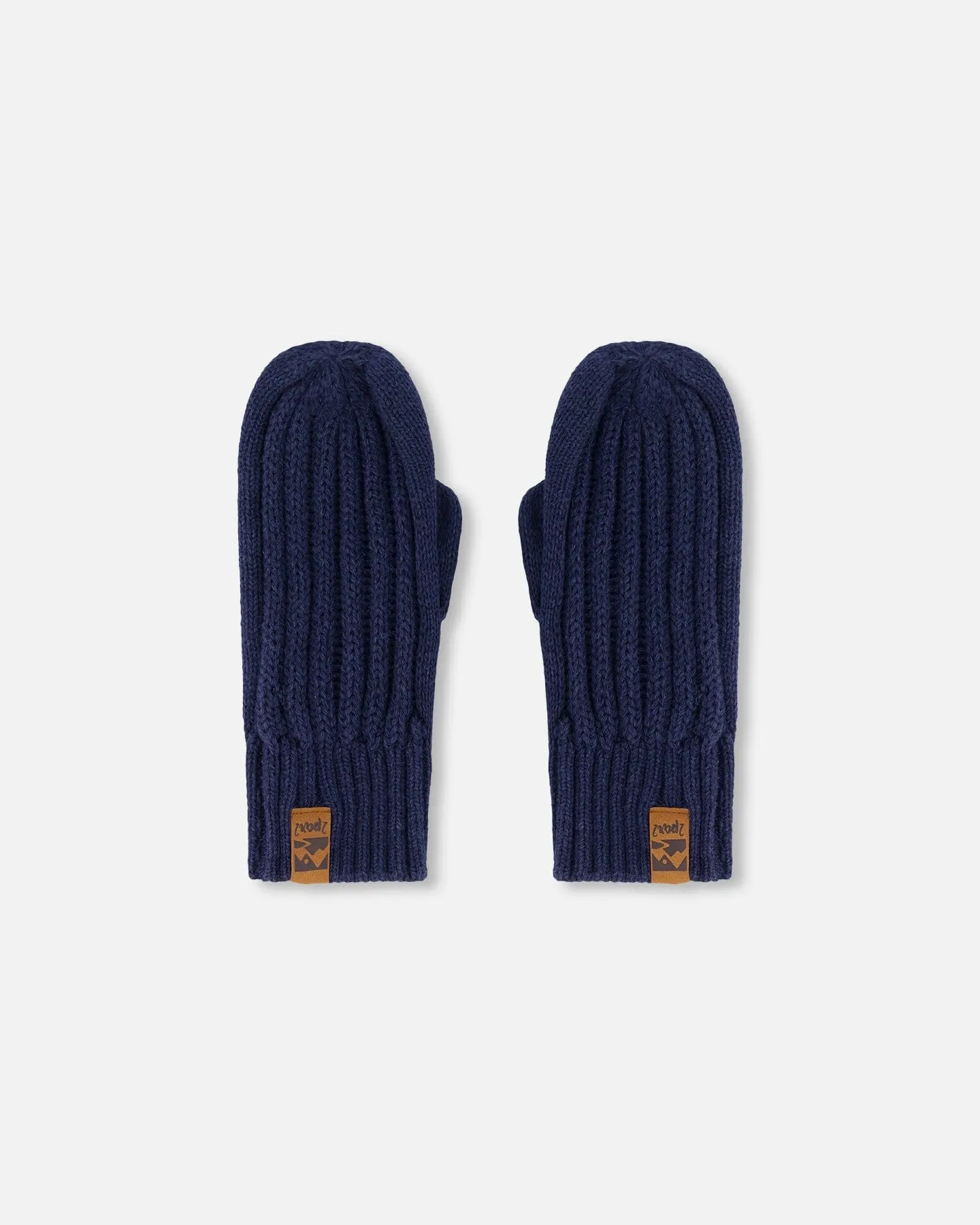 Knit Mittens Navy Blue