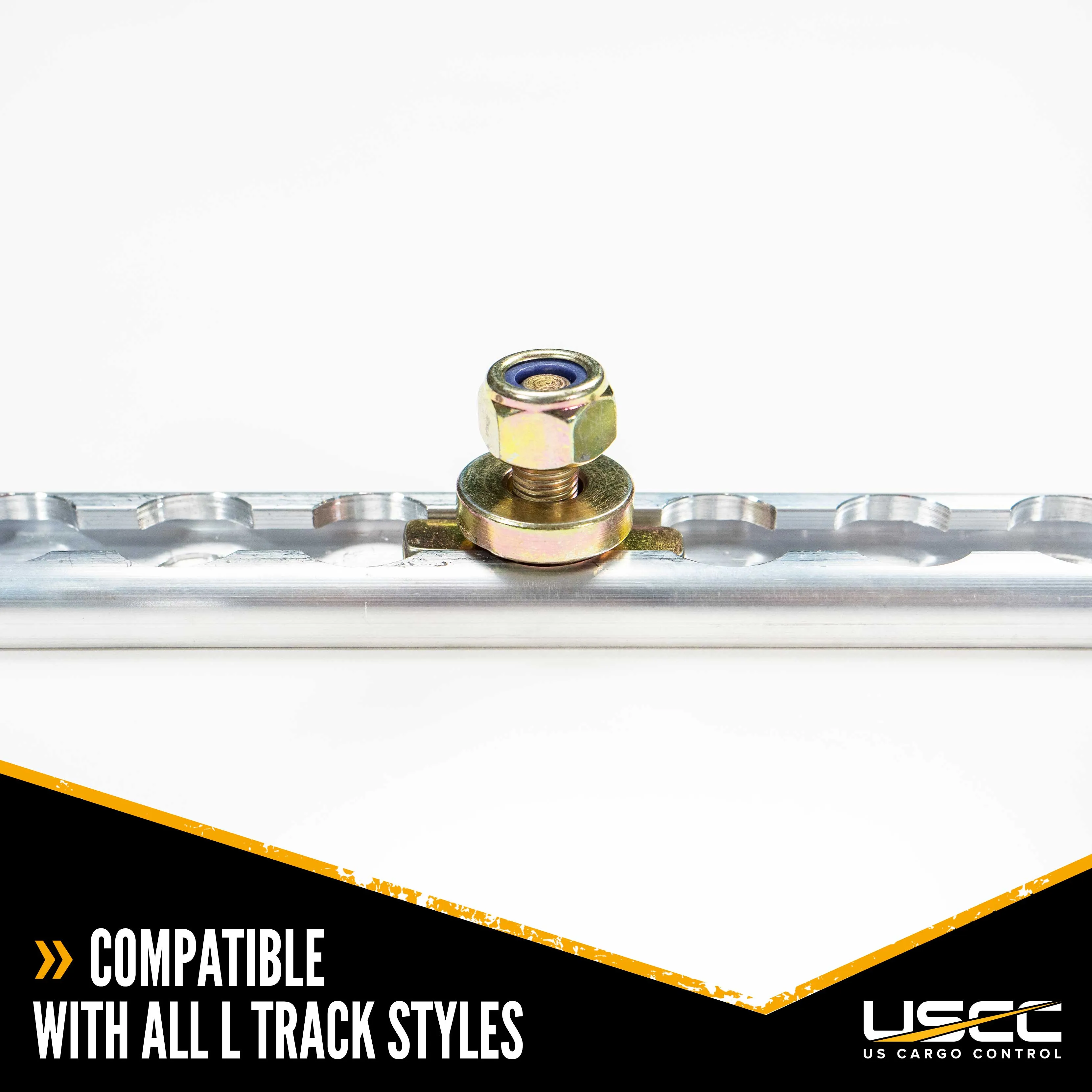 L-Track Double Lug Threaded Stud Fitting | 5,500 lbs. BS