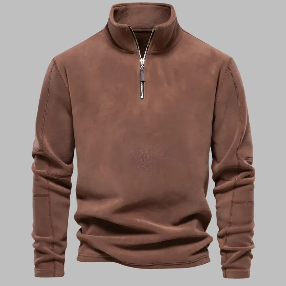 Liam Fleece Troyer| Bequemer Herrenpullover mit Reißverschluss