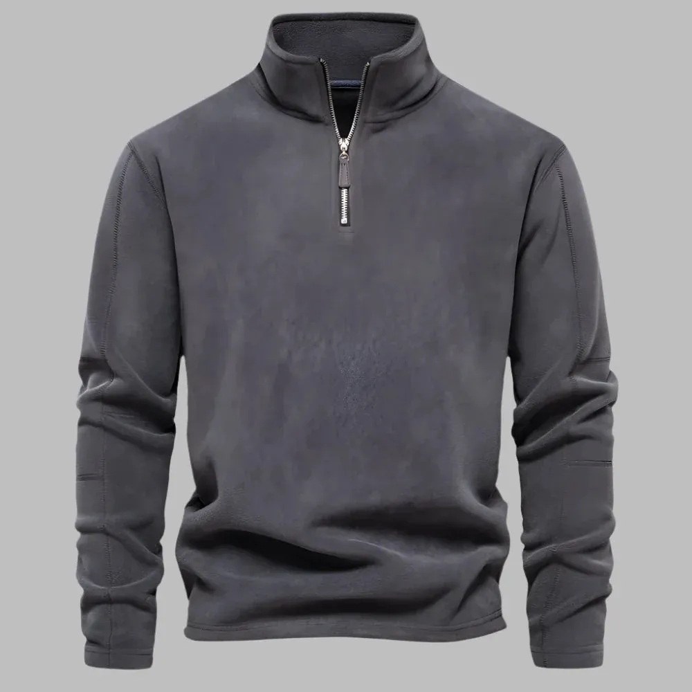 Liam Fleece Troyer| Bequemer Herrenpullover mit Reißverschluss