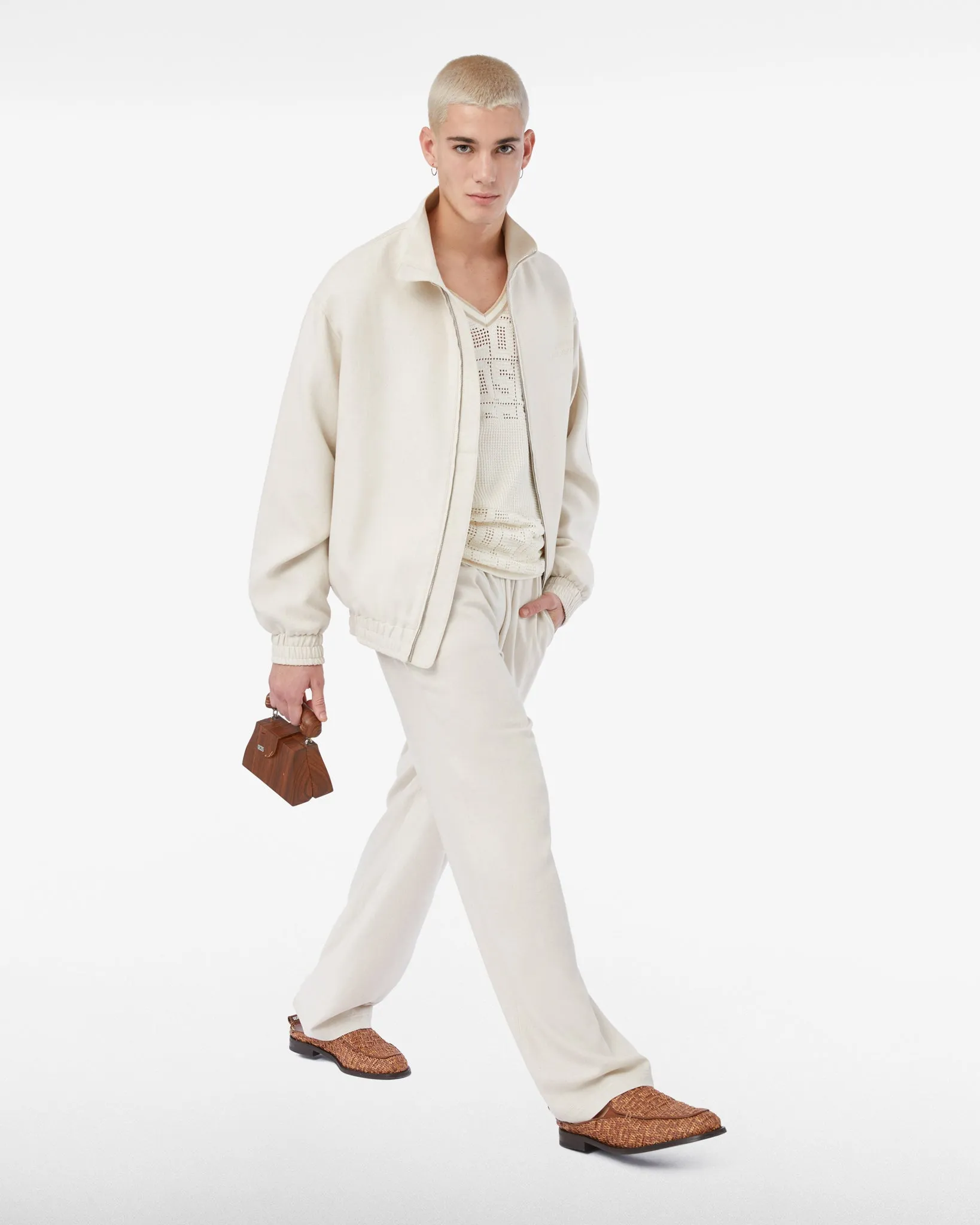 Linen Blend Logo Tracktop