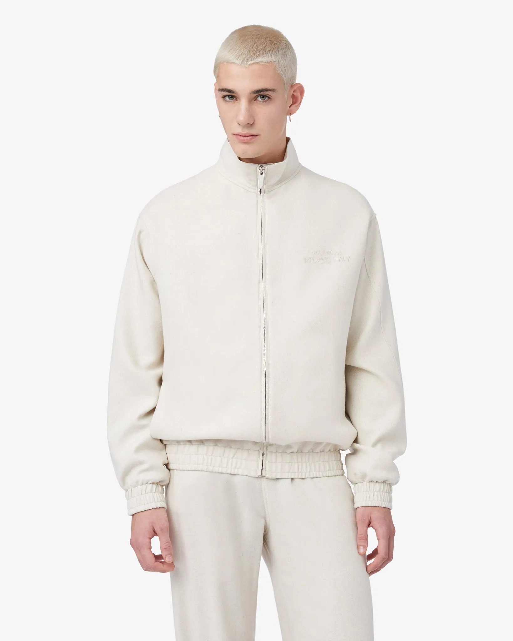 Linen Blend Logo Tracktop