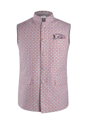 Lobster Nehru Jacket in Linen
