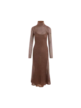 Lurex Knit Midi Dress