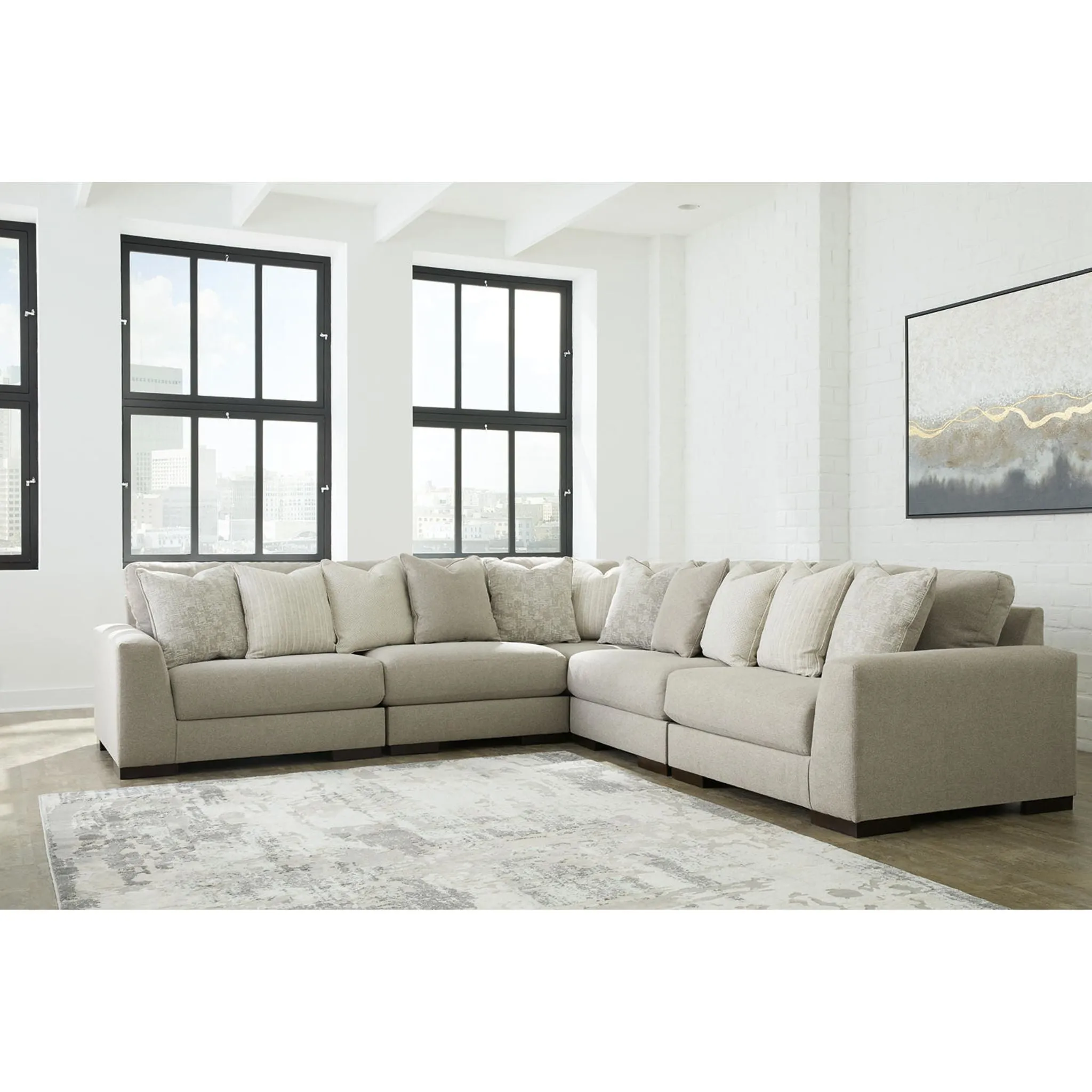 Lyndeboro-Exclusive 5 Piece Modular Sectional