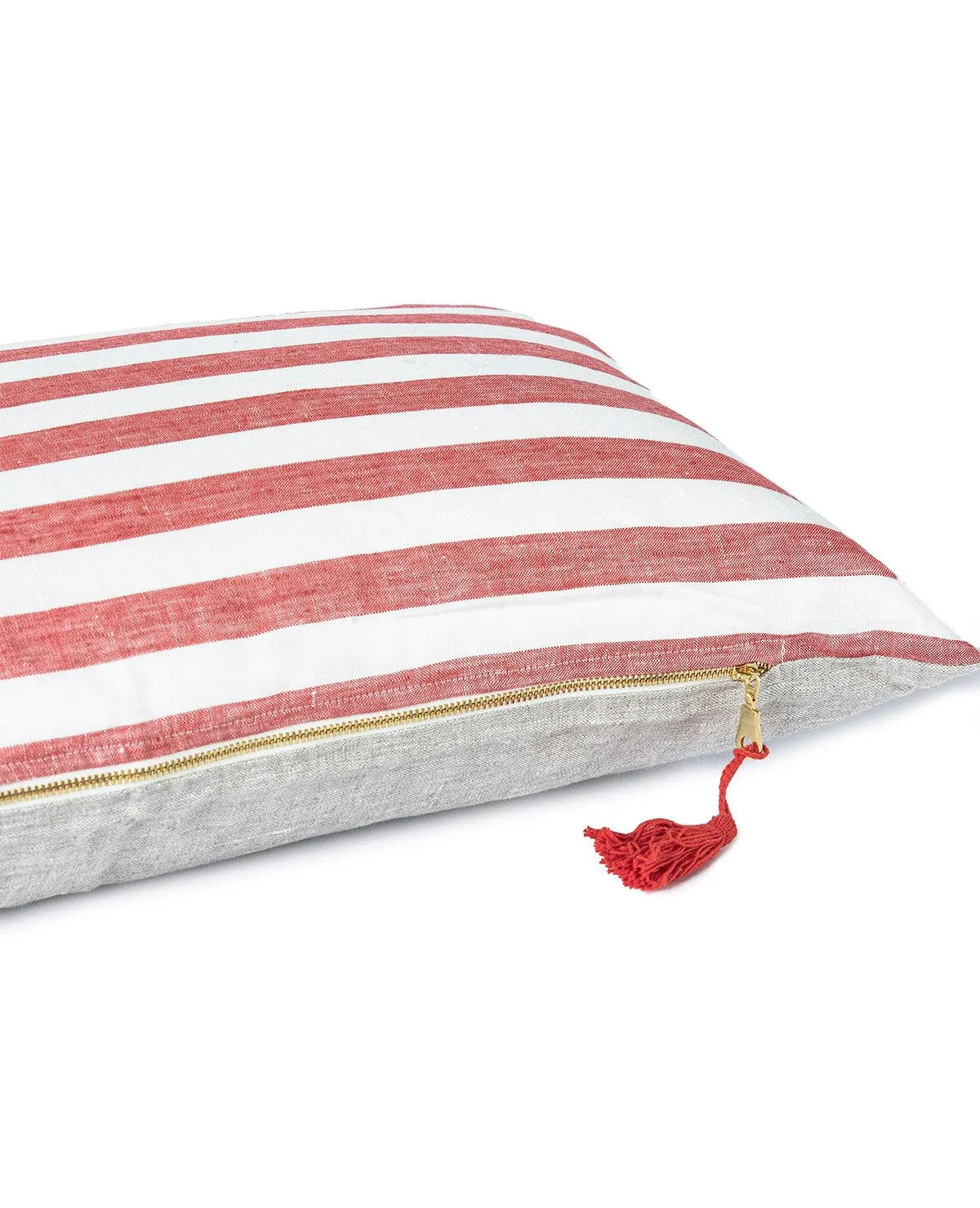 Mer Linen Pillow Red