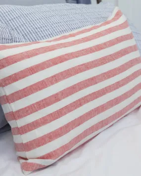 Mer Linen Pillow Red