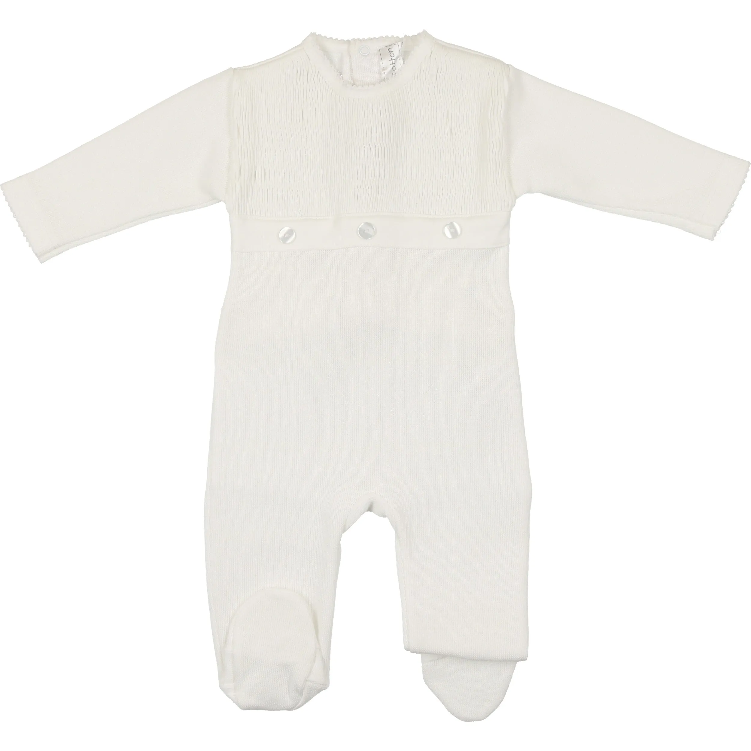 Mio Cotton White Knit Blanket and Bonnet