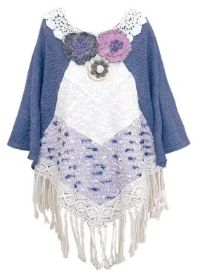 Mixed Media Poncho (A33176)