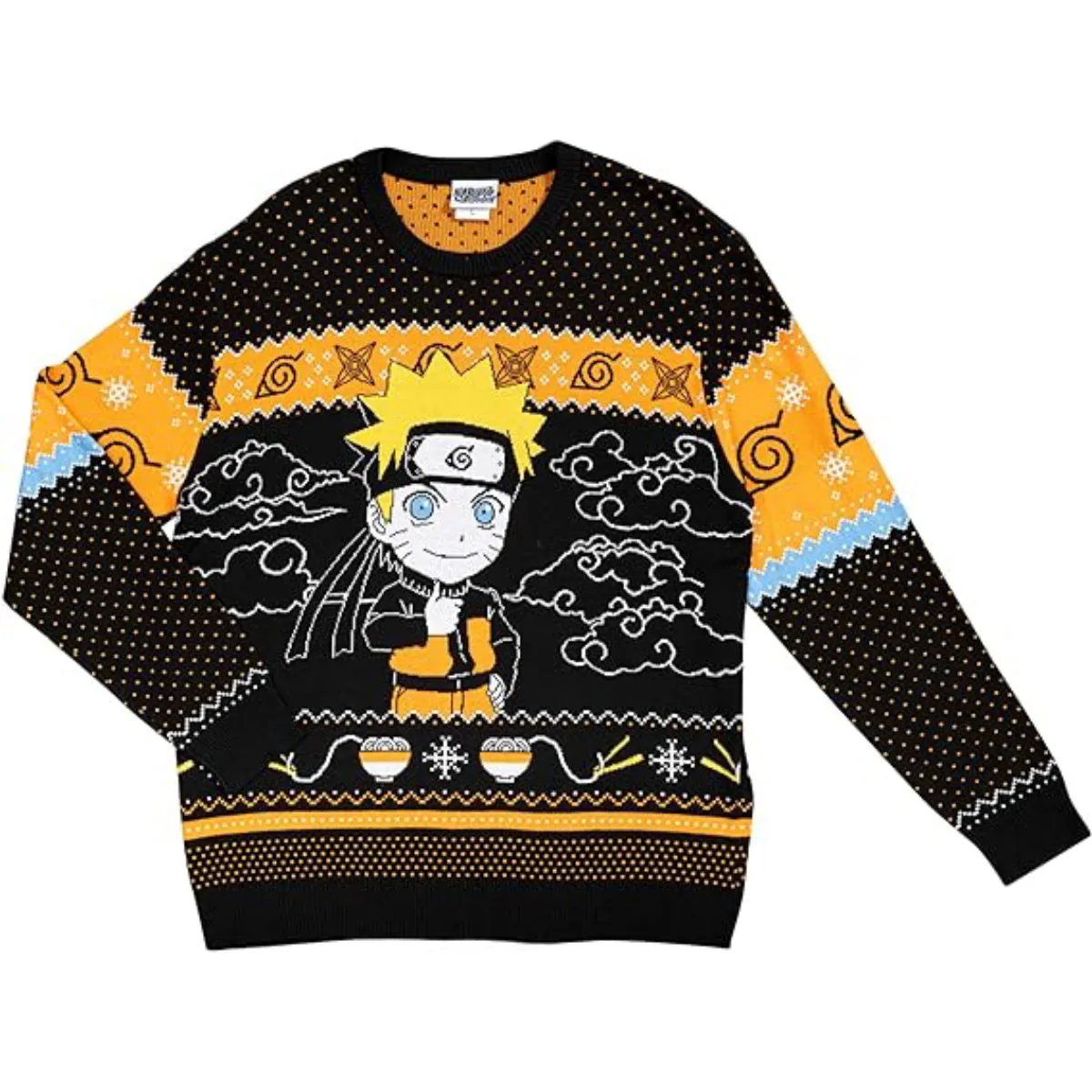 Naruto Ugly Christmas Sweater JulesRoche Anime Ramen Sasuke
