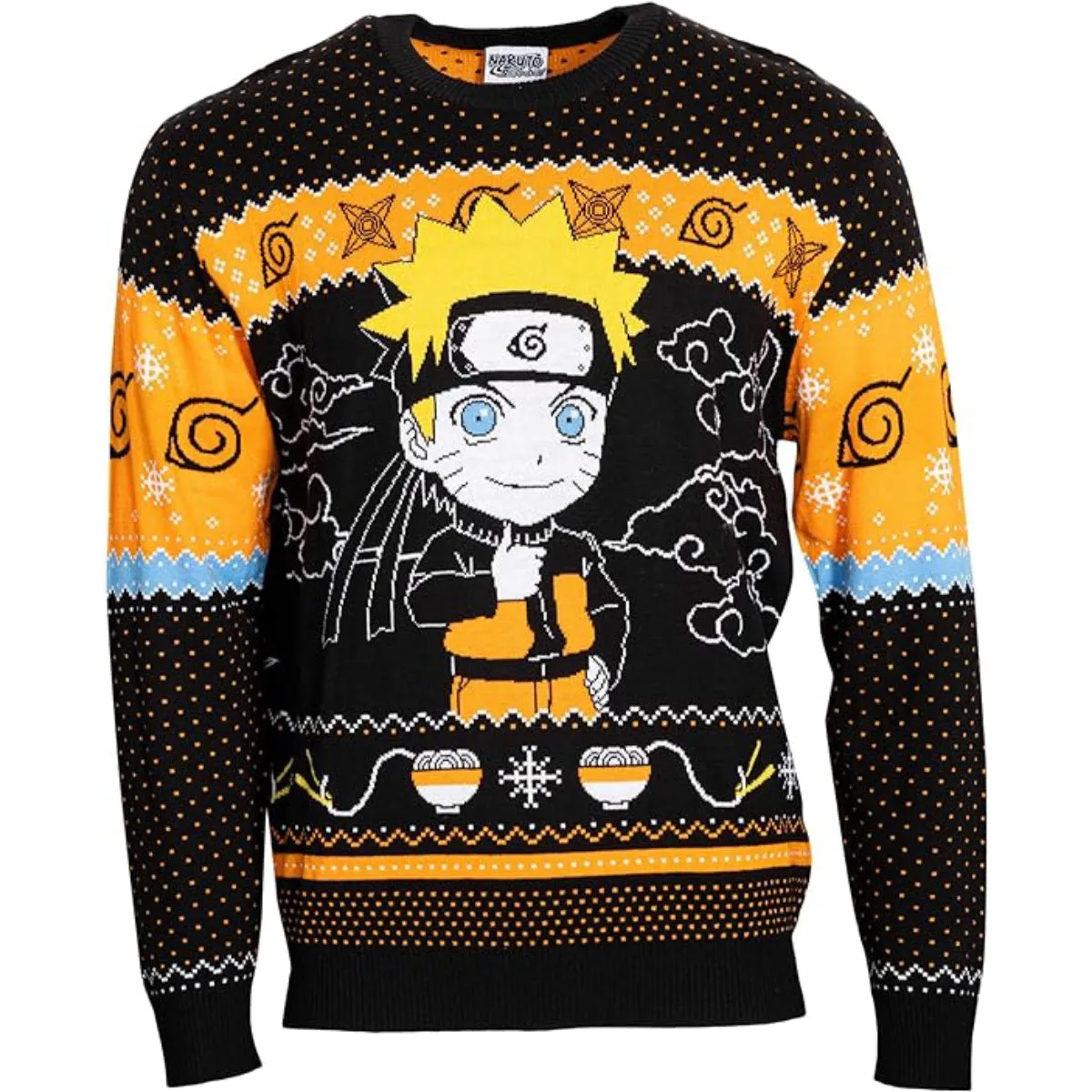 Naruto Ugly Christmas Sweater JulesRoche Anime Ramen Sasuke