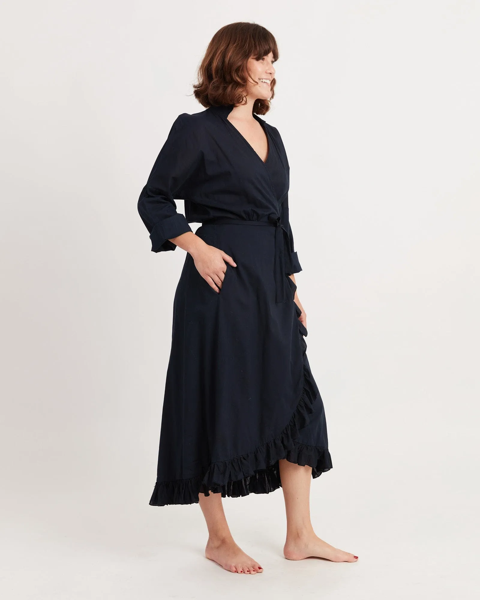 Navy Wrap Dress