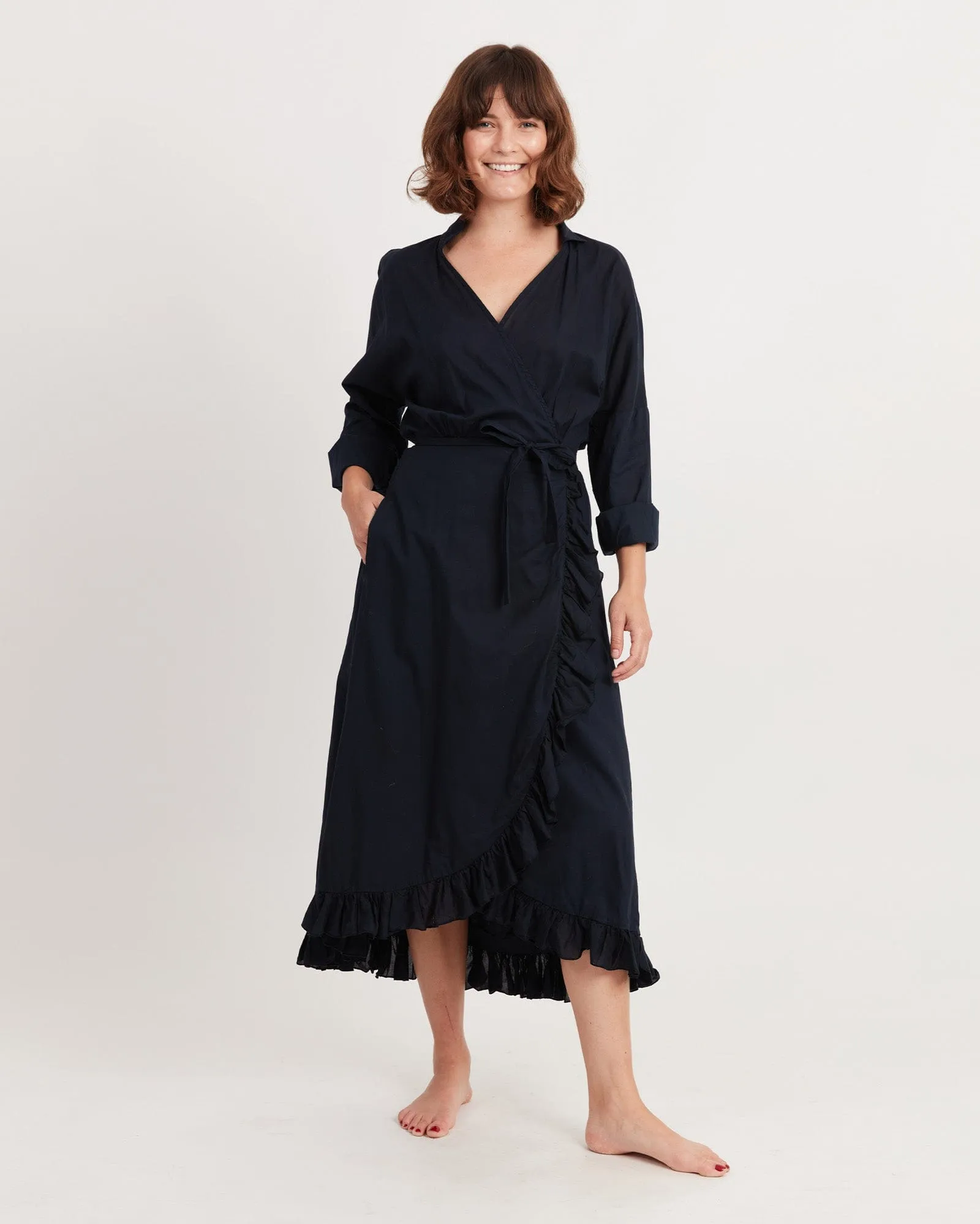 Navy Wrap Dress