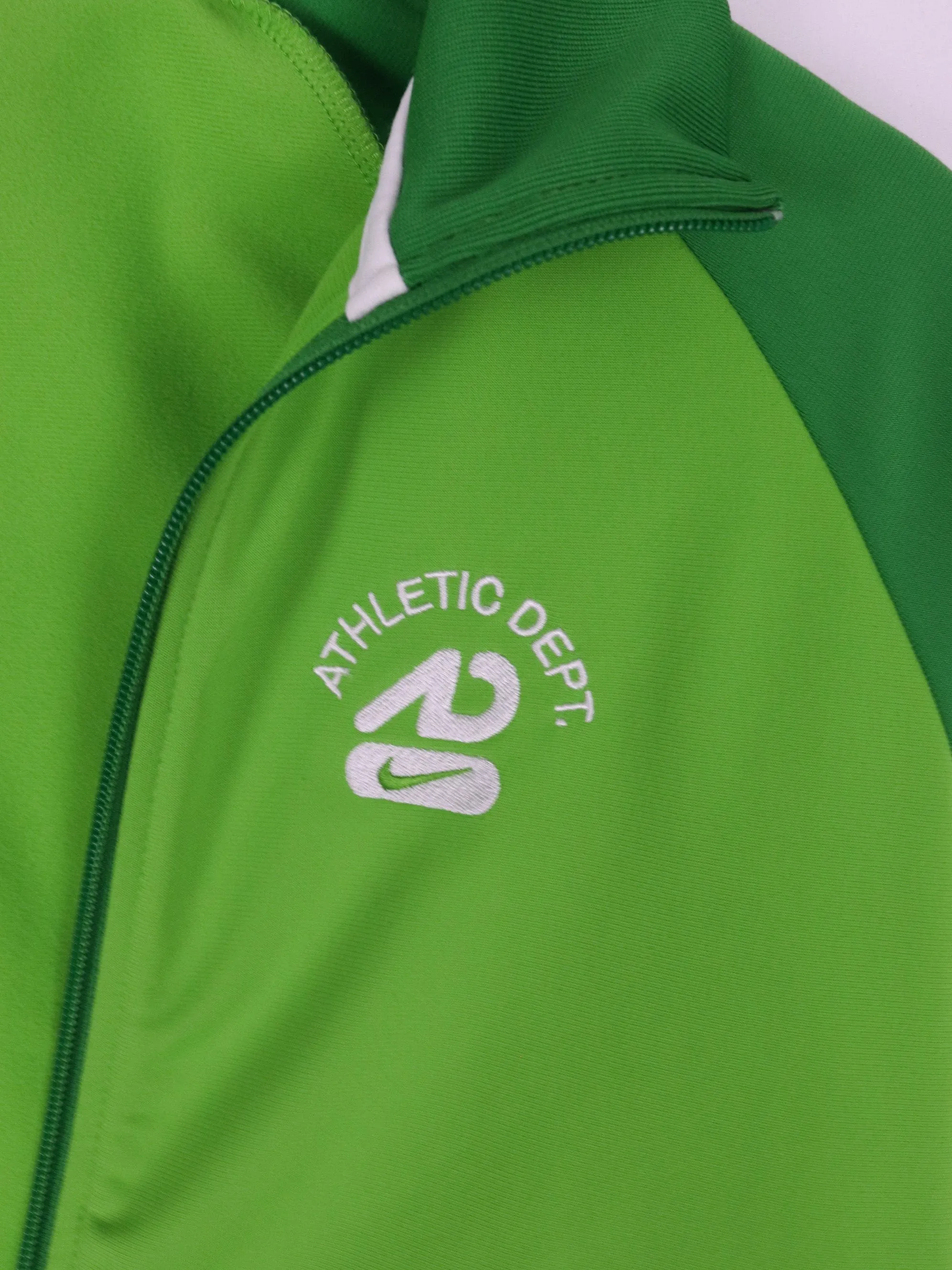 Nike Track Jacket Fits Mens Large Green Full ZIp Athletic