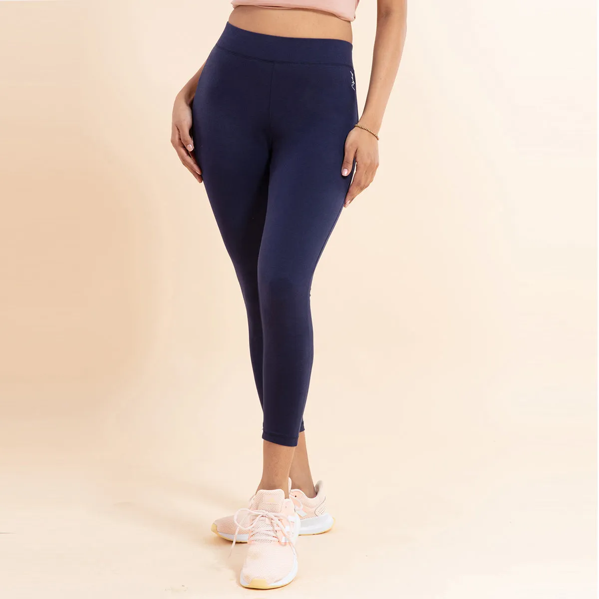Nykd All Day Essential Cotton Leggings-NYAT076-Peacoat