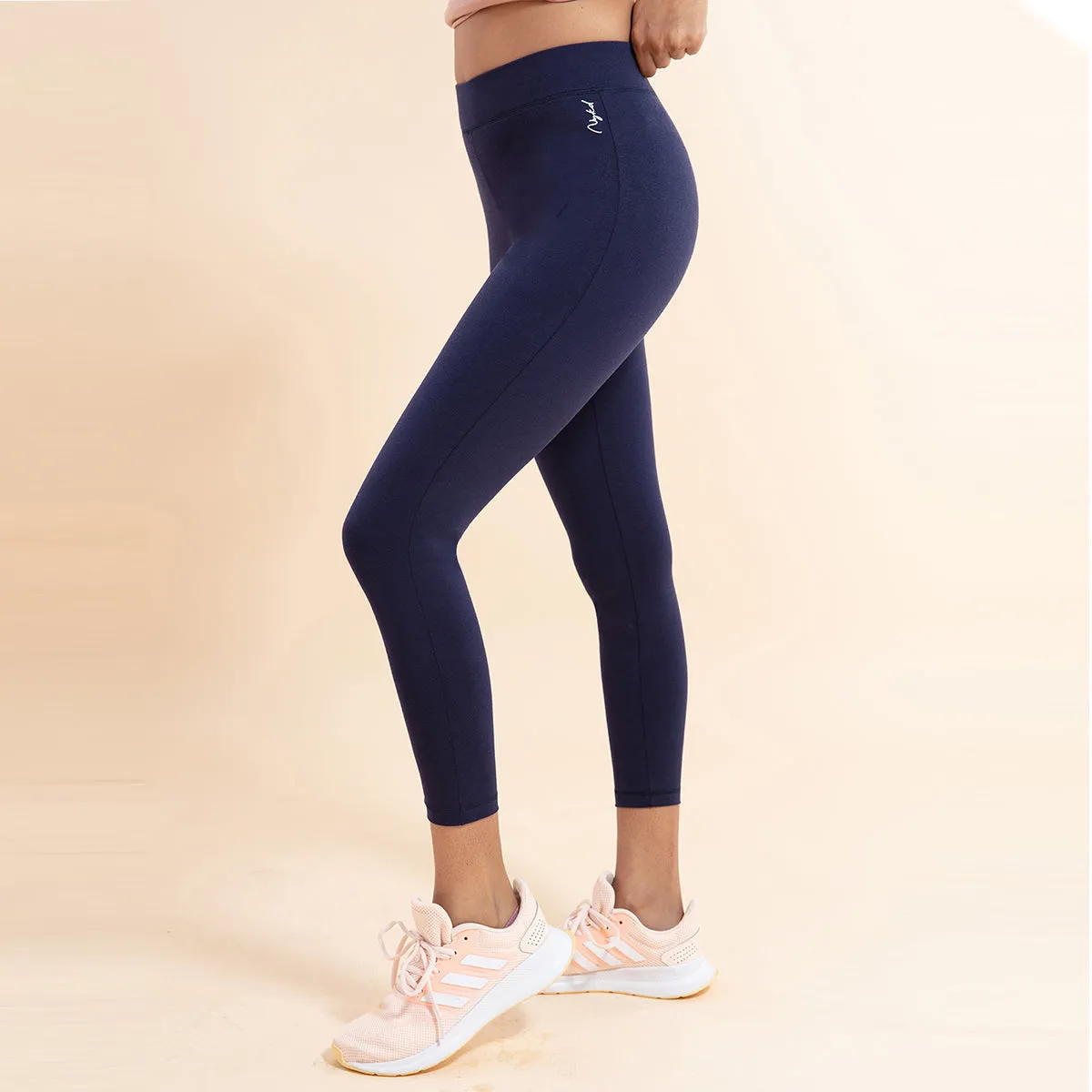 Nykd All Day Essential Cotton Leggings-NYAT076-Peacoat