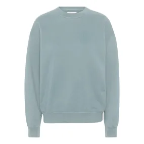 Organic Oversized Crew - steel blue