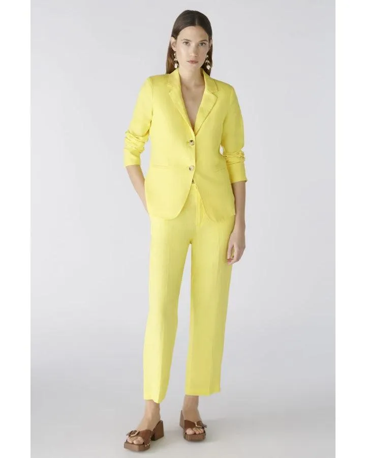 Oui Linen Two Button Blazer