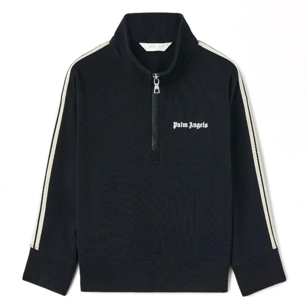 Palm Angels Kids PA Track Half Zip Crew
