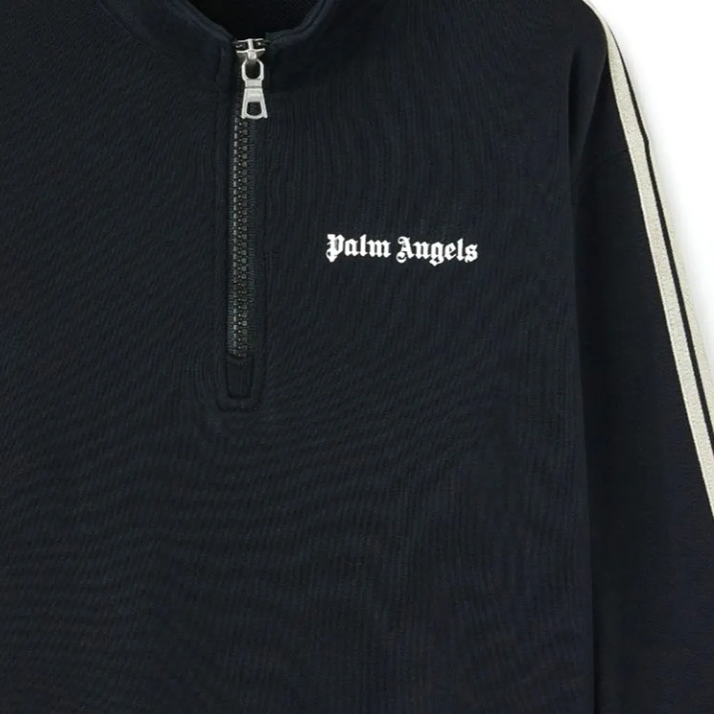 Palm Angels Kids PA Track Half Zip Crew