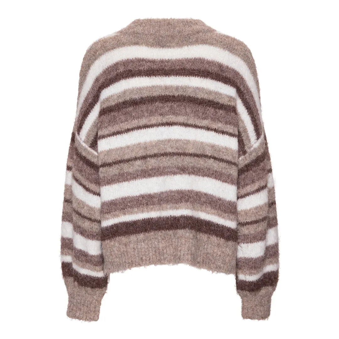 Patrisia Knit Pullover - Brown/White