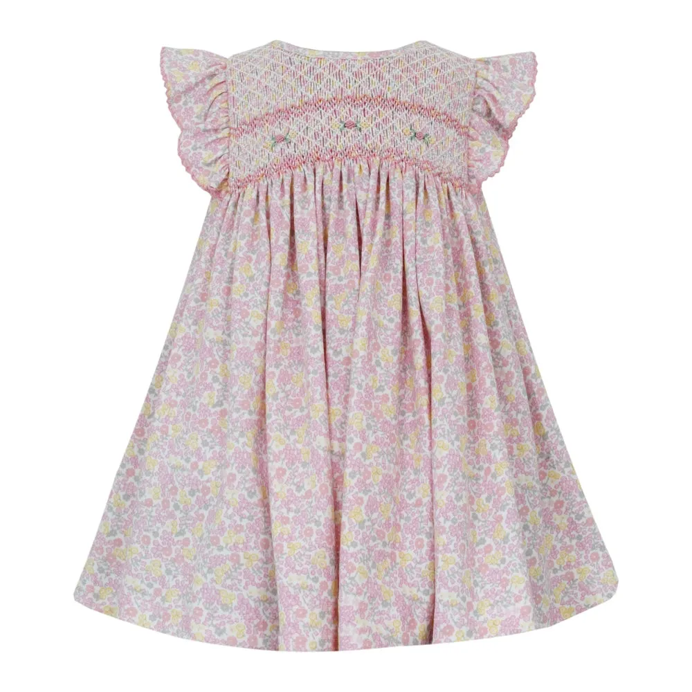Petit Bebe Sophia Pink Floral Sleeveless Dress