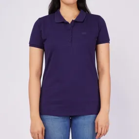 Petrol Ladies Basic Collared Shirt Regular Fitting Missed Lycra Fabric 116056 (Peacoat)