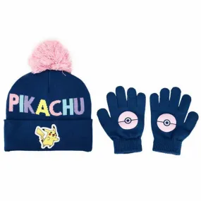 POKEMON PIKACHU YOUTH BEANIE & GLOVES COMBO