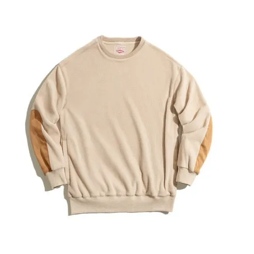 POLAR PULLOVER LOOSE SPLICING SWEATSHIRT