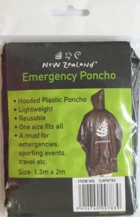 Poncho with Silver Fern