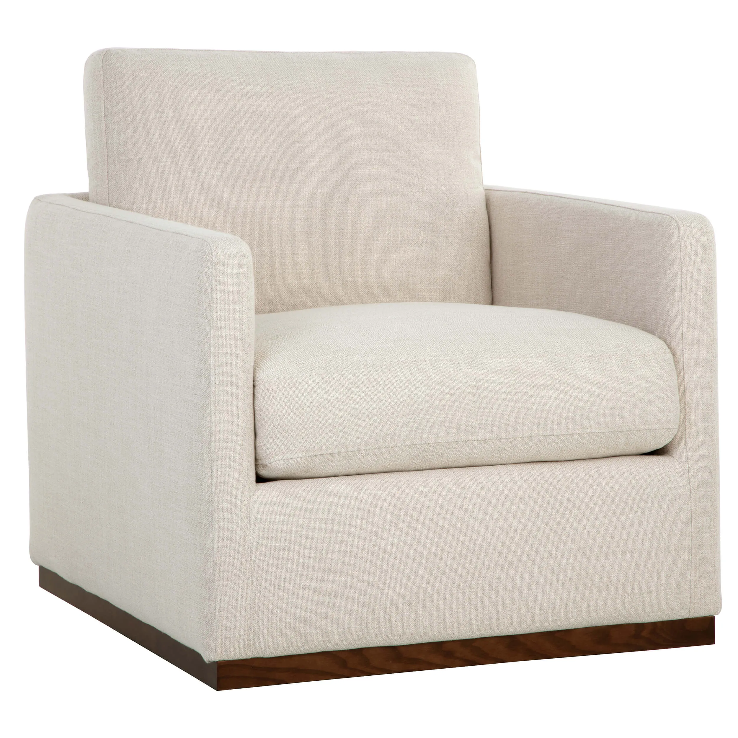 Portman Swivel Chair, Effie Linen