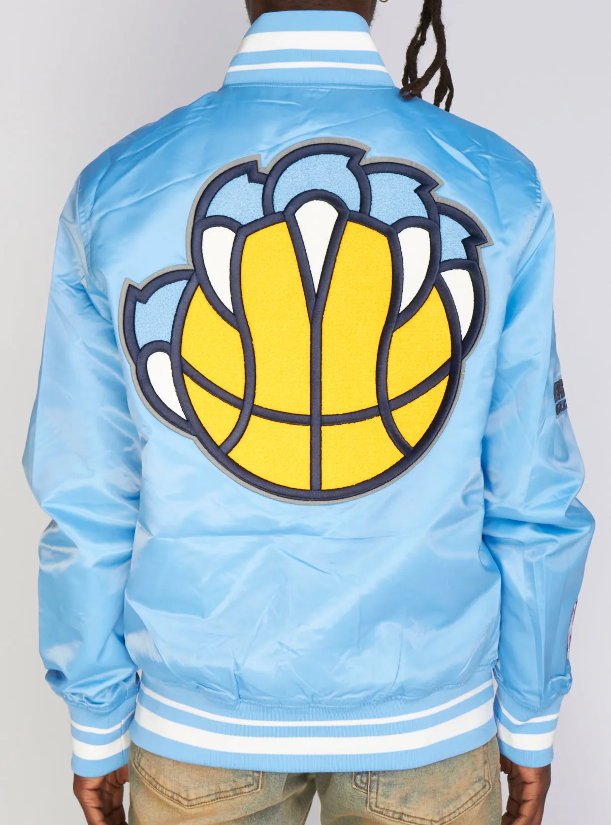 Pro Standard Jacket - Memphis Grizzlies - Retro Classic RIB Satin - University Blue - BMG658864