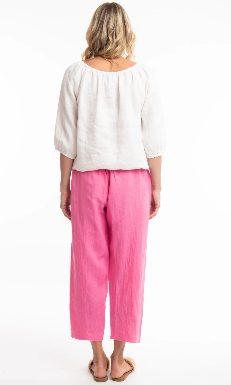 Pure Linen Pants Solid, More Colours