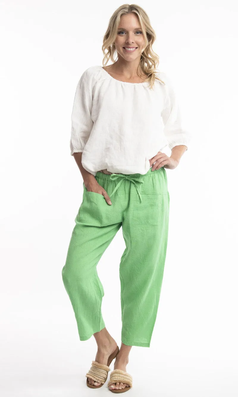 Pure Linen Pants Solid, More Colours